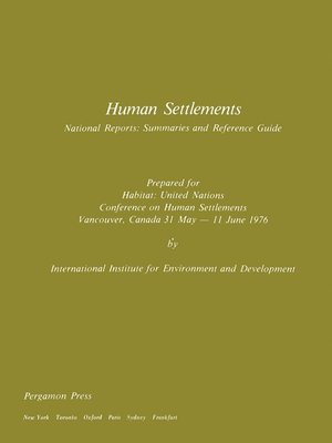 cover image of Human Settlements - National Reports